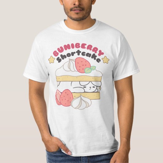 Zoete Snuggles: Buniberry Shortcake Delight T-shirt (Voorkant)