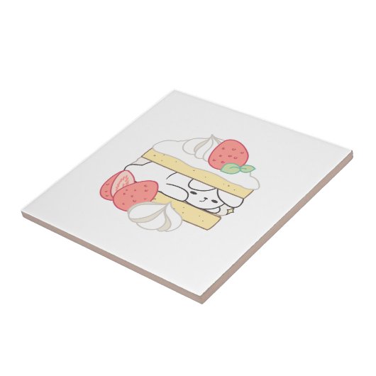 Zoete Snuggles: Buniberry Shortcake Delight Tegeltje (Zijkant)