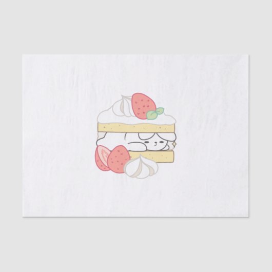 Zoete Snuggles: Buniberry Shortcake Delight Tissuepapier (Voorkant)