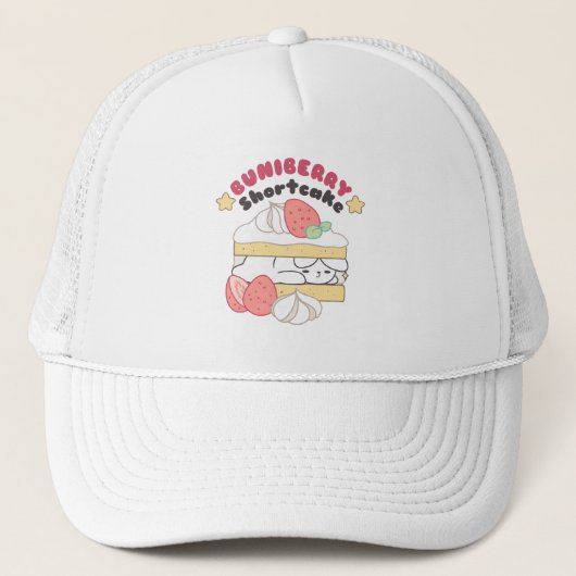 Zoete Snuggles: Buniberry Shortcake Delight Trucker Pet (Voorkant)