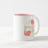 Zoete Snuggles: Buniberry Shortcake Delight Tweekleurige Koffiemok (Voorkant rechts)