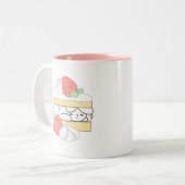 Zoete Snuggles: Buniberry Shortcake Delight Tweekleurige Koffiemok (Voorkant links)