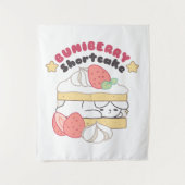 Zoete Snuggles: Buniberry Shortcake Delight Wandkleed (Voorkant)