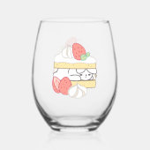 Zoete Snuggles: Buniberry Shortcake Delight Wijnglas Zonder Voet (Achterkant)