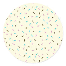 Zoete sprinken Ronde Stickers (Vanilla Cream)