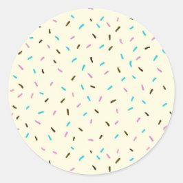 Zoete sprinken Ronde Stickers (Vanilla Cream)