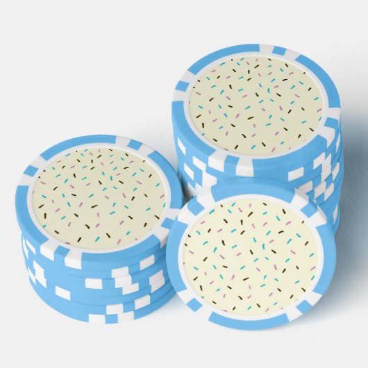 Zoete Sprinkles Poker Chips (Vanille Cream) (Opstapeling)