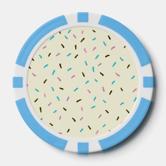 Zoete Sprinkles Poker Chips (Vanille Cream) (Voorkant)