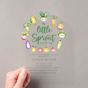 Zoete Spruit Baby Shower Uitnodiging