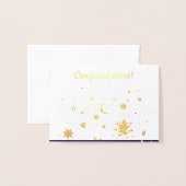 Zoete sterren. folie kaarten (Voorkant met envelop)