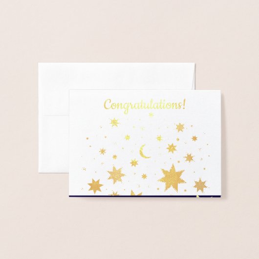 Zoete sterren. folie kaarten (Voorkant met envelop)