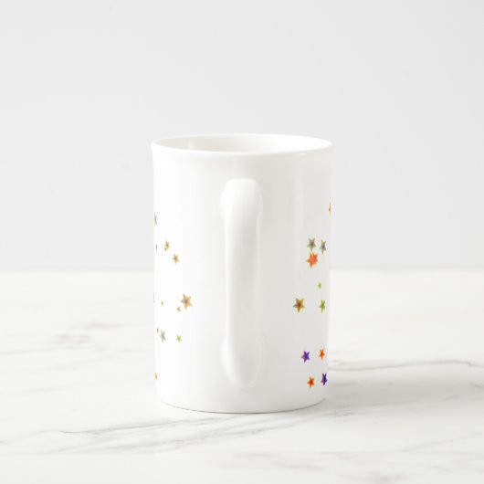 Zoete sterren porselein kop (Achterkant)