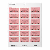 Zoete Stippen, lichtroze , hart Etiket (Full Sheet)