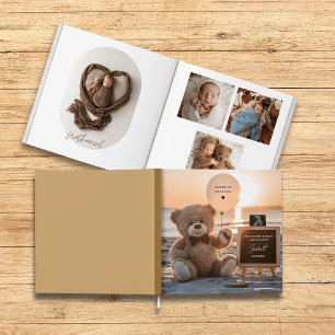 Zoete strand Teddybeer baby fotoboek aandenken Gastenboek