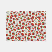 Zoete Strawberry Patroon Deken (Voorkant (Horizontaal))