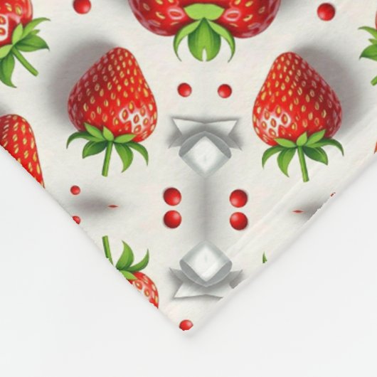 Zoete Strawberry Patroon Deken (Hoek)