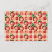 Zoete Strawberry Picknick Luier Raffle Informatiekaartje (Achterkant)