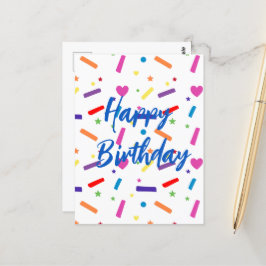 Zoete Strooisel Verjaardagsfeest Thema Briefkaart