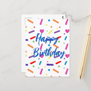 Zoete Strooisel Verjaardagsfeest Thema Briefkaart