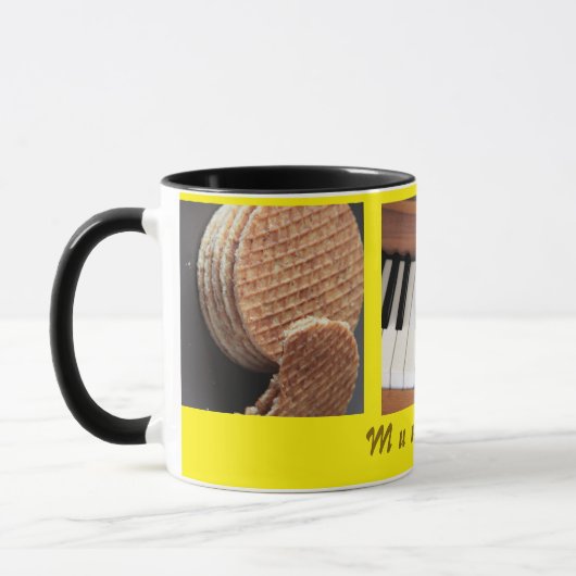 Zoete Stroopwafel Piano Mok — Cadeau voor Moeder (Links)