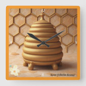 "Zoete succes gevonden" Vierkante Klok (Voorkant)