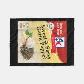 Zoete & Sy Garlic Peper Kruiden Groep Fleece Deken (Voorkant (Horizontaal))