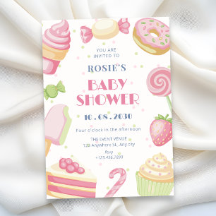 Zoete taarten ijs baby shower kaart