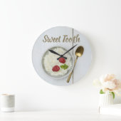 Zoete tandrijstpudding met frambozen dessert grote klok (Huis)