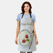 Zoete tandrijstpudding met frambozen dessert schort (Gedragen)