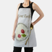 Zoete tandrijstpudding met frambozen dessert schort (Insitu)