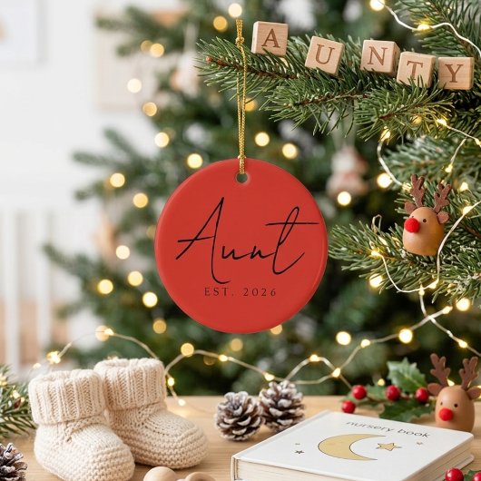 Zoete tante EST Jaar Kerstgeschenk Script Ontwerp Keramisch Ornament