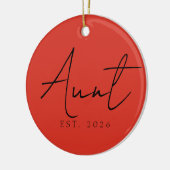 Zoete tante EST Jaar Kerstgeschenk Script Ontwerp Keramisch Ornament (Links)