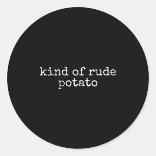 Zoete Tato En Een Soort Grove Tato, Thanksgiving K Ronde Sticker