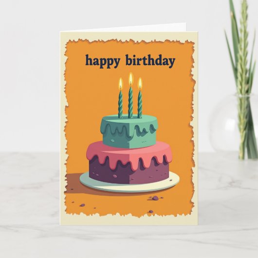 Zoete Teal Cake Kaart (Voorkant)