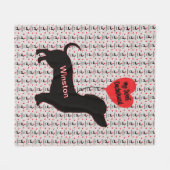 Zoete teckel: hartballon fleece deken (Voorkant (Horizontaal))