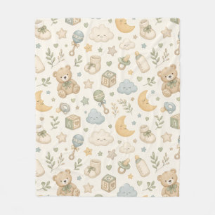 Zoete teddybeer baby fleece deken   Geslacht 