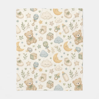 Zoete teddybeer baby fleece deken | Geslacht