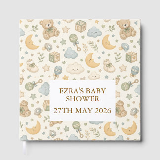 Zoete Teddybeer Baby Shower Gastboek | Geslacht N Gastenboek