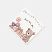 Zoete teddybeer babyshower servet (Hoek)