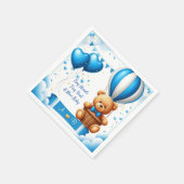 Zoete teddybeer babyshower 🧸 servet (Hoek)