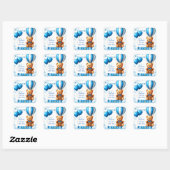 Zoete teddybeer babyshower 🧸 vierkante sticker (Vel)