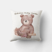 Zoete teddybeer babyshowerkussen kussen (Achterkant)