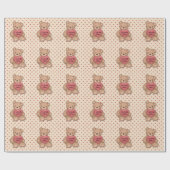 zoete teddybeer cadeaupapier (Vlak)