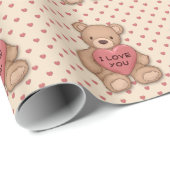 zoete teddybeer cadeaupapier (Rol Hoek)