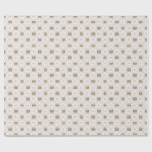 Zoete teddybeer geruite cadeaupapierrol cadeaupapier (Vlak)