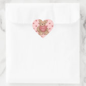 zoete teddybeer hart sticker (Tas)