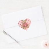 zoete teddybeer hart sticker (Envelop)