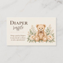 Zoete Teddybeer Luiers Raffle Baby Shower