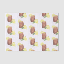 Zoete thee met citroen tissuepapier