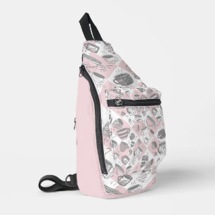 Zoete thee print gesneden naaizak sling bag